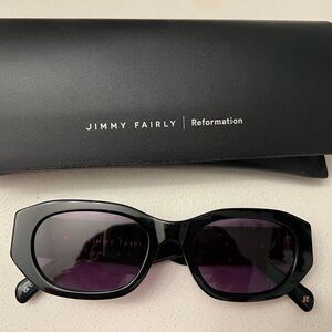 Jimmy Fairly x Reformation Black Sunglasses